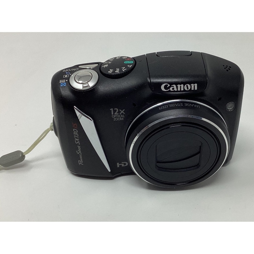 Canon PowerShot SX130 IS Digital Camera 12.1MP 12x Optical Zoom Black PC1562